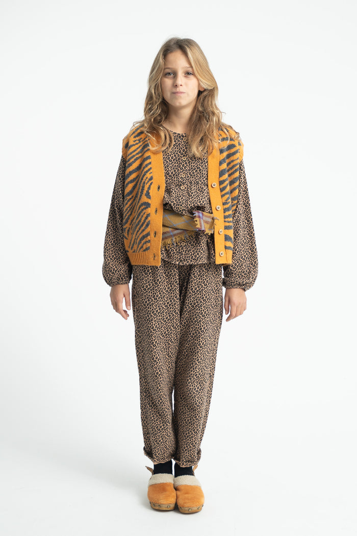 Waistcoat Orange with Zebra Print