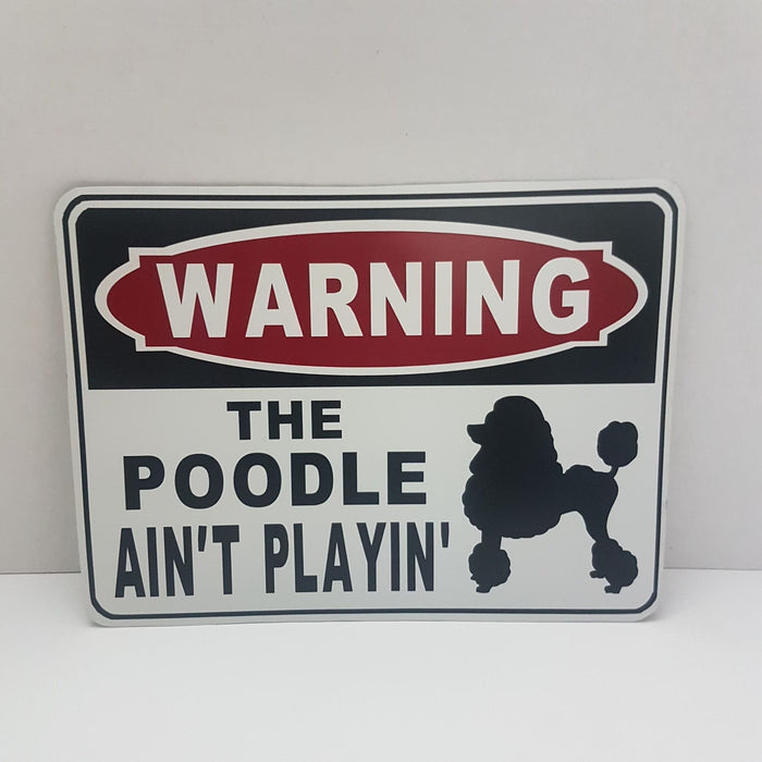 warning the hound will track you down metal sign