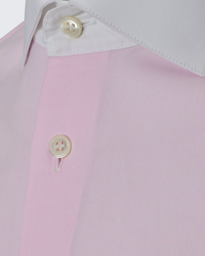 Warren Cotton Double Cuff Shirt Pink