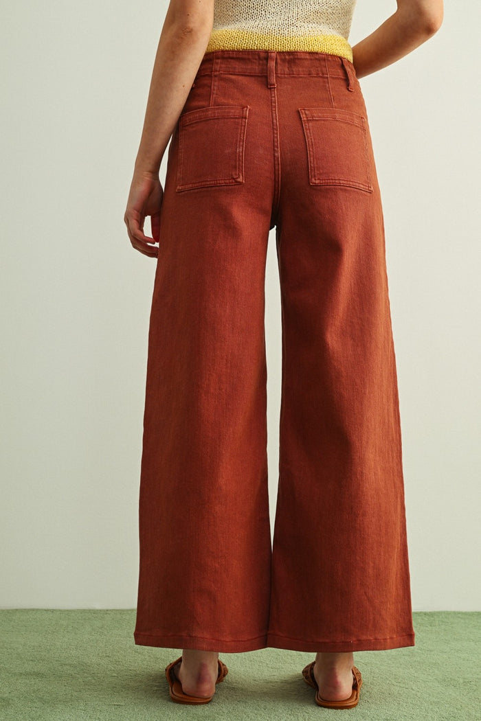 Washed Color Stretch Pants