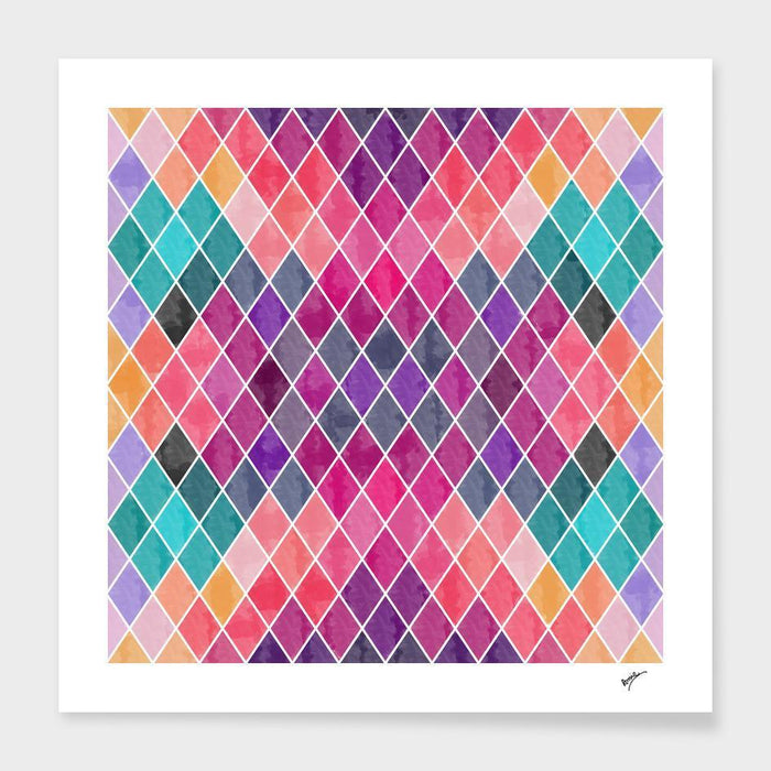 Watercolor Geometric Patterns  Frame