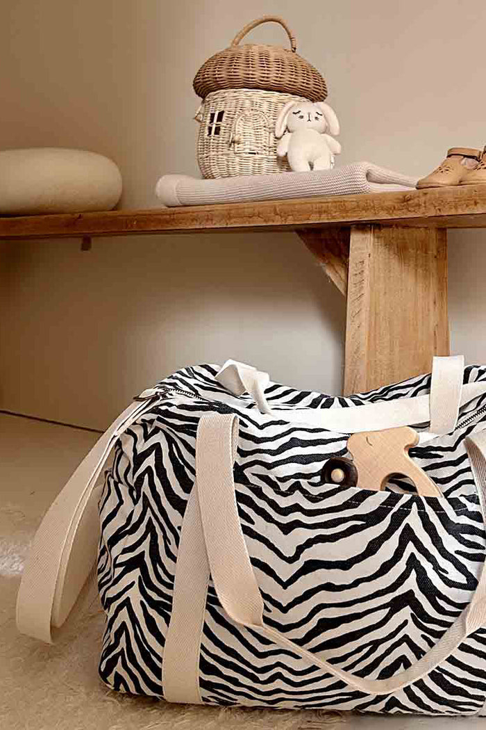 Weekend Bag | Zebra print, Greige and Black