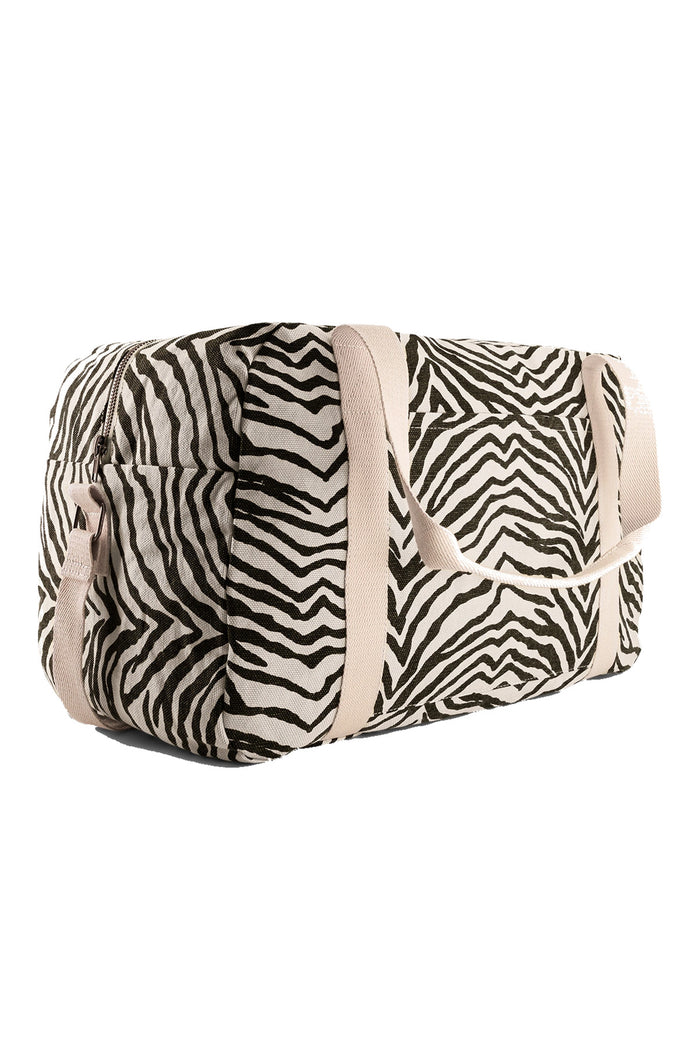 Weekend Bag | Zebra print, Greige and Black