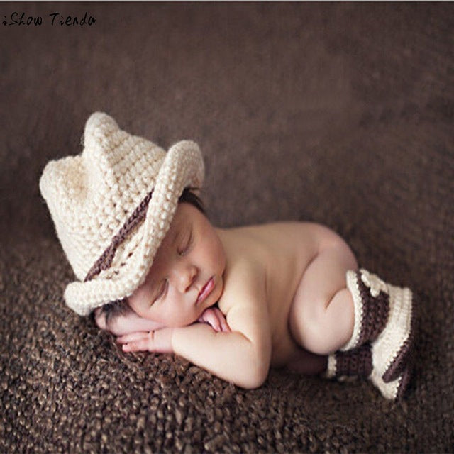 Western Cowboy Baby Hat Photography Prop Baby
