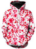 White Blood Print Unisex Hoodie Nakari Studios Epic Hoodie