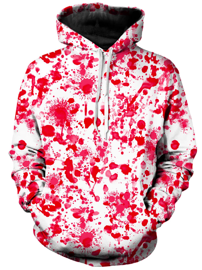 White Blood Print Unisex Hoodie Nakari Studios Epic Hoodie