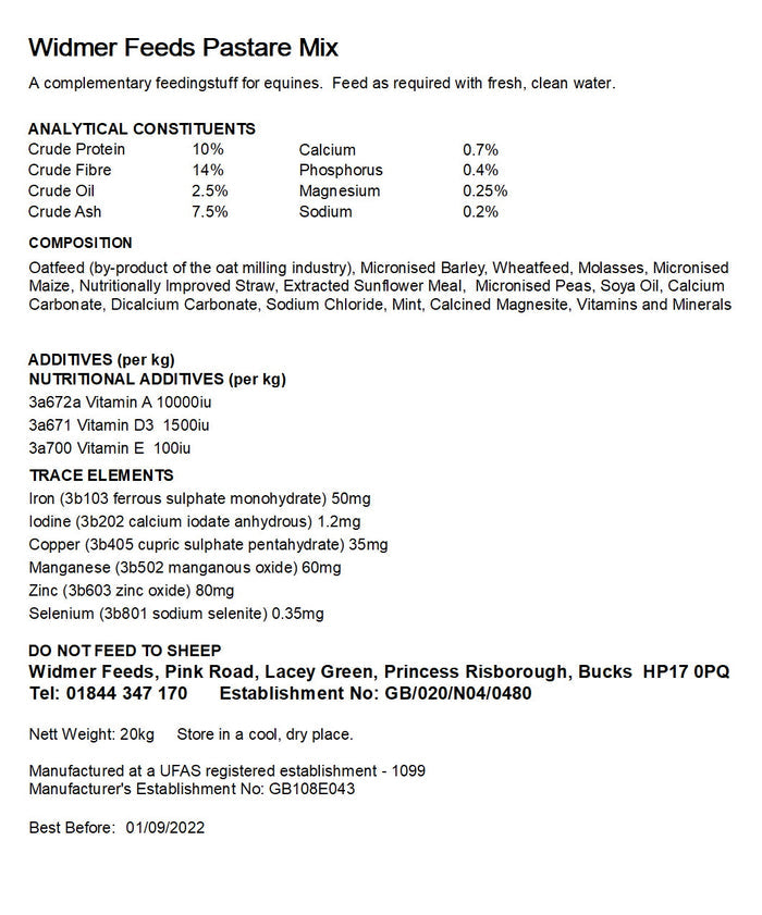 Widmer: Pastare Mix 20kg