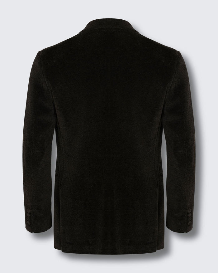 Williams Cotton Shawl Lapel Dress Jacket Dark Brown