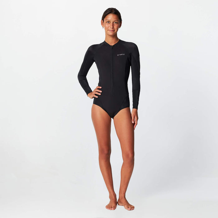 Women's Bahia Neo Skins 1mm Long Sleeve Spring Suit Front Zip - Black