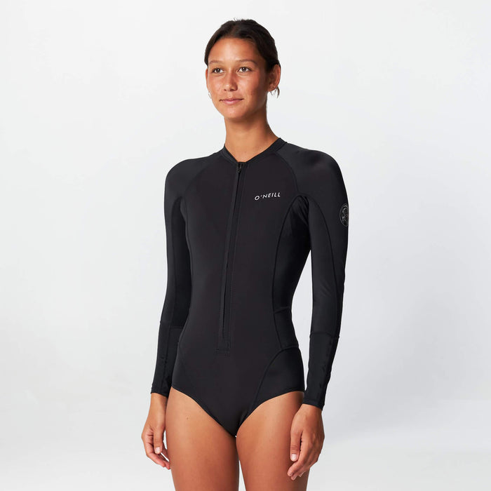 Women's Bahia Neo Skins 1mm Long Sleeve Spring Suit Front Zip - Black