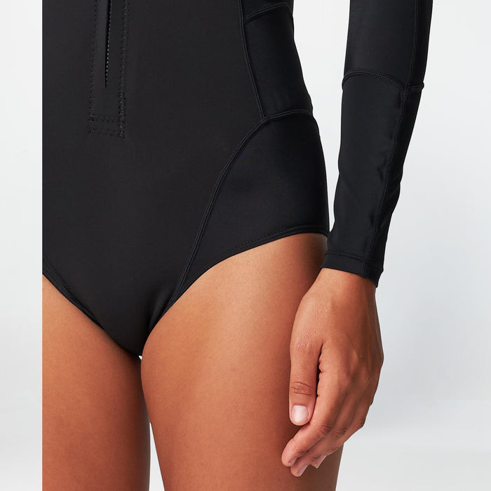 Women's Bahia Neo Skins 1mm Long Sleeve Spring Suit Front Zip - Black