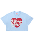 Womens Script Heart Cropped Tee