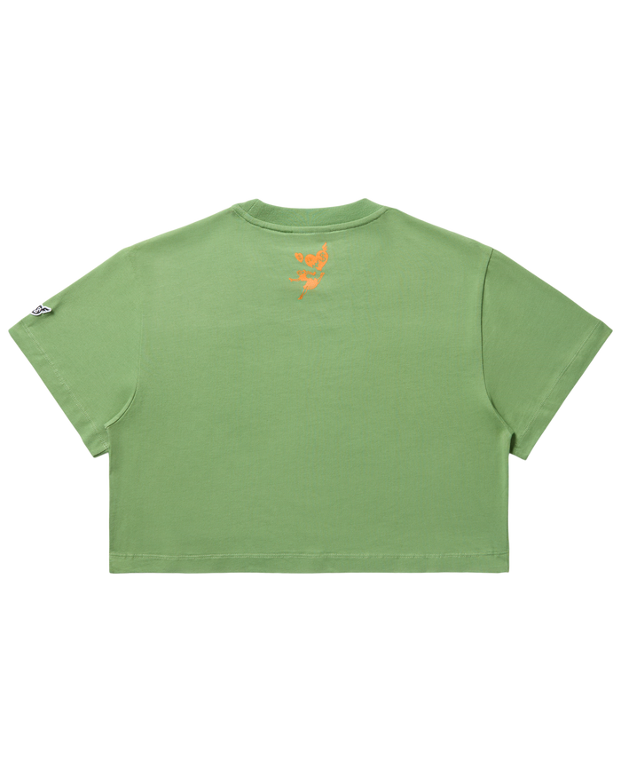 Womens Script Heart Cropped Tee