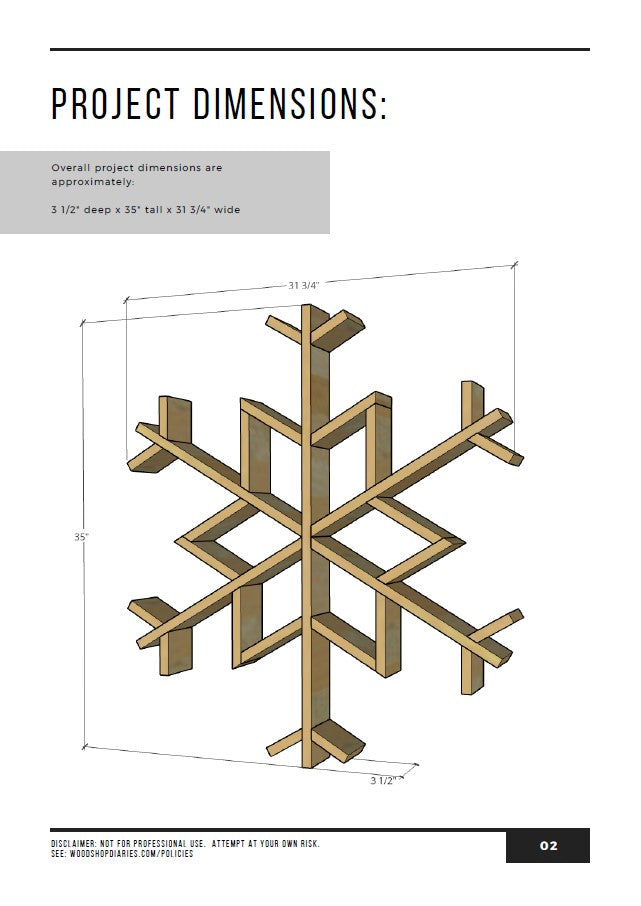 Wooden Snowflake