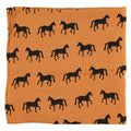 XXL swaddle/blanket | Camel w/ black horses