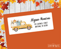 Yellow Farm Truck Address Labels - Scrap Bits